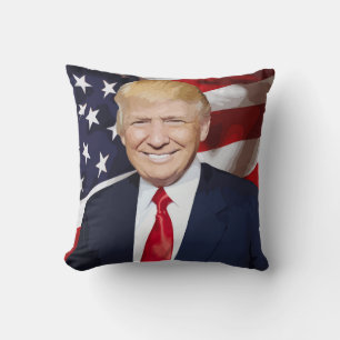 DONALD TRUMP THROW PILLOW KISSEN