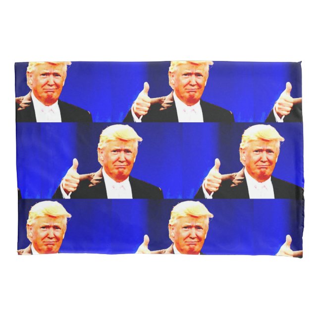 DONALD TRUMP THUMBS UP PILLOWCASES KISSENBEZUG (Vorderseite)
