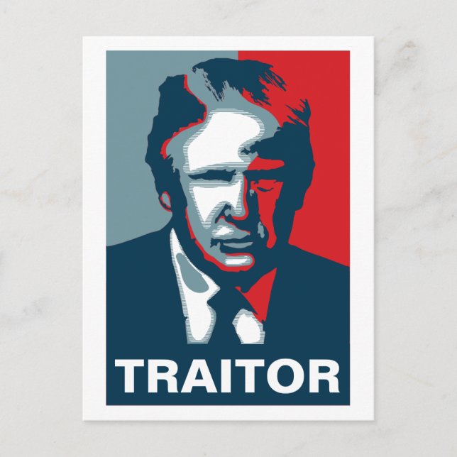 Donald Trump TRAITOR Postkarte (Vorderseite)