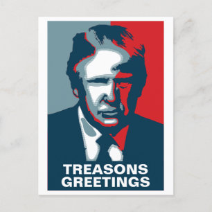 Donald Trump TREASONS ACCUEILLE LA Carte postale d