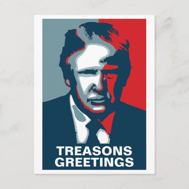Donald Trump TREASONS ACCUEILLE LA Carte postale d (Devant)