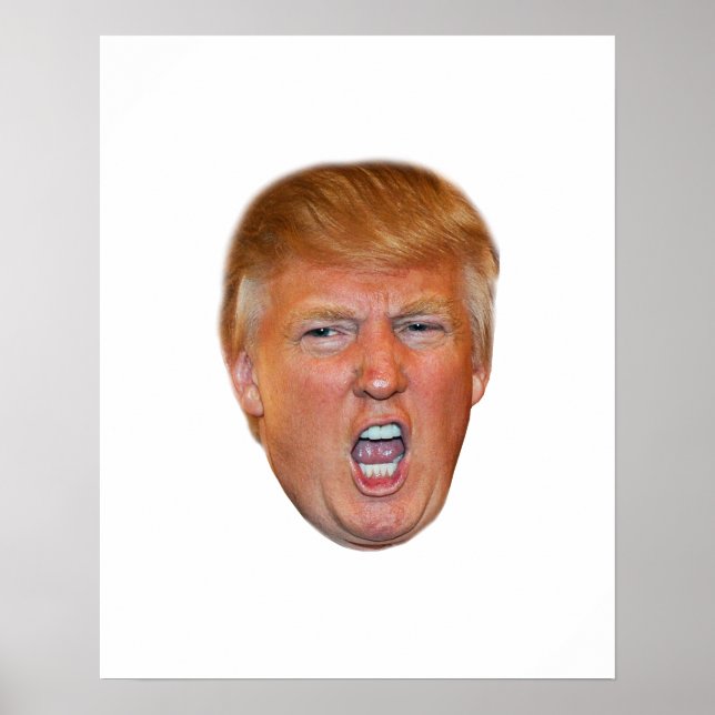 Donald Trump treibender Kopf Poster (Vorne)