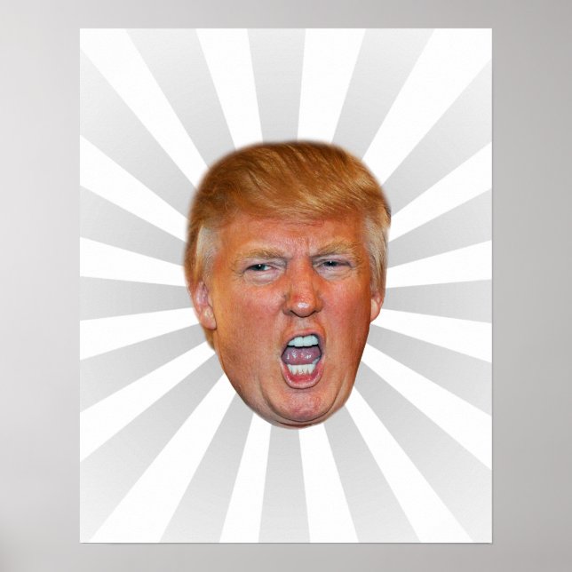 Donald Trump treibender Kopf Poster (Vorne)