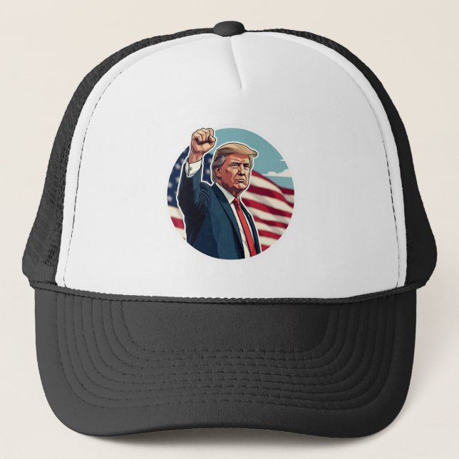 Donald Trump Trucker Hat Truckerkappe (Vorderseite)