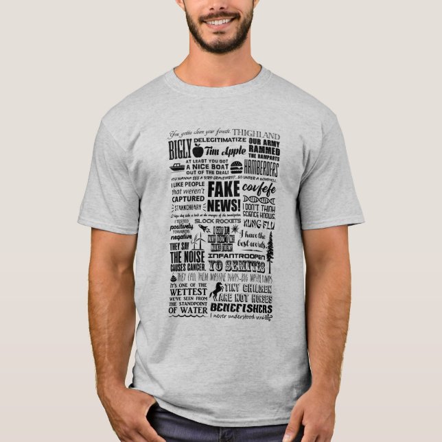 Donald Trump Trumpisms Spaß T - Shirt (Vorderseite)