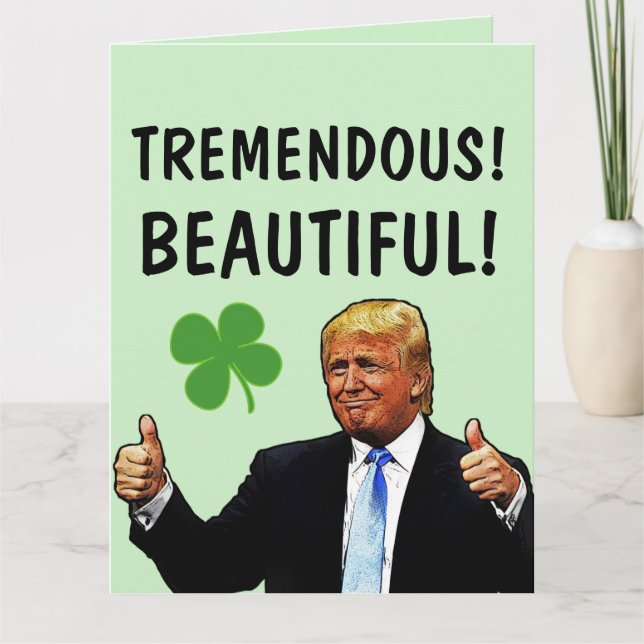 DONALD TRUMP ÜBERSIERTE ST.PATRICK'S DAYCARDS KARTE (Vorderseite)