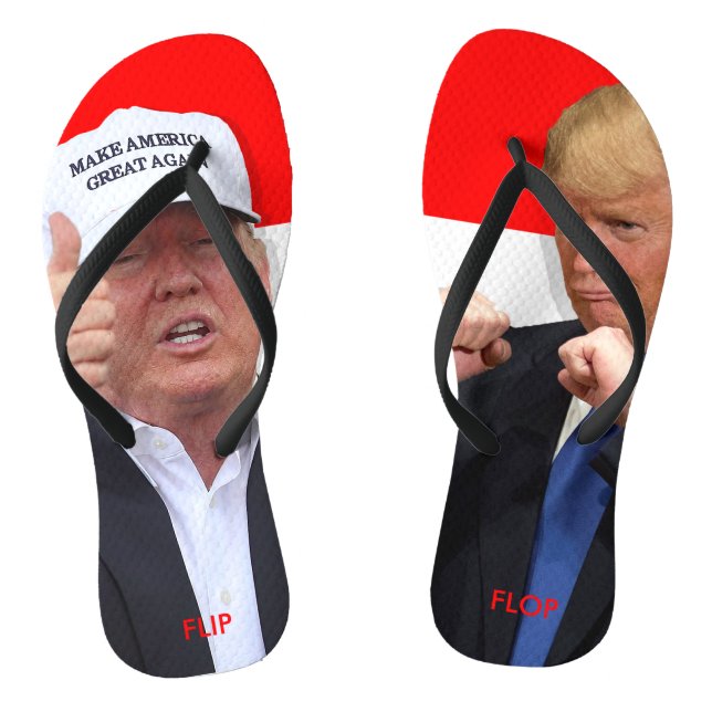 DONALD TRUMP:  UMDREH FLIP FLOPS (Fußbett)