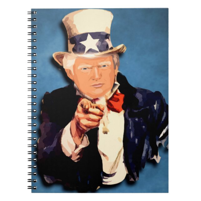 DONALD TRUMP UNCLE SAM NOTEBOOK JOURNAL NOTIZBLOCK (Vorderseite)