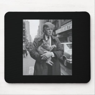 Donald Trump und Cat in Nyc Mousepad