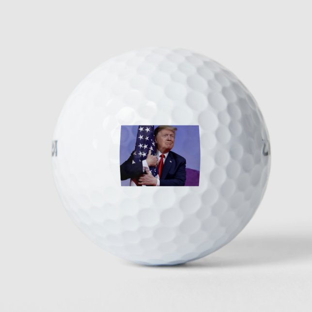 Donald Trump und die Flagge Golfball (Vorderseite)