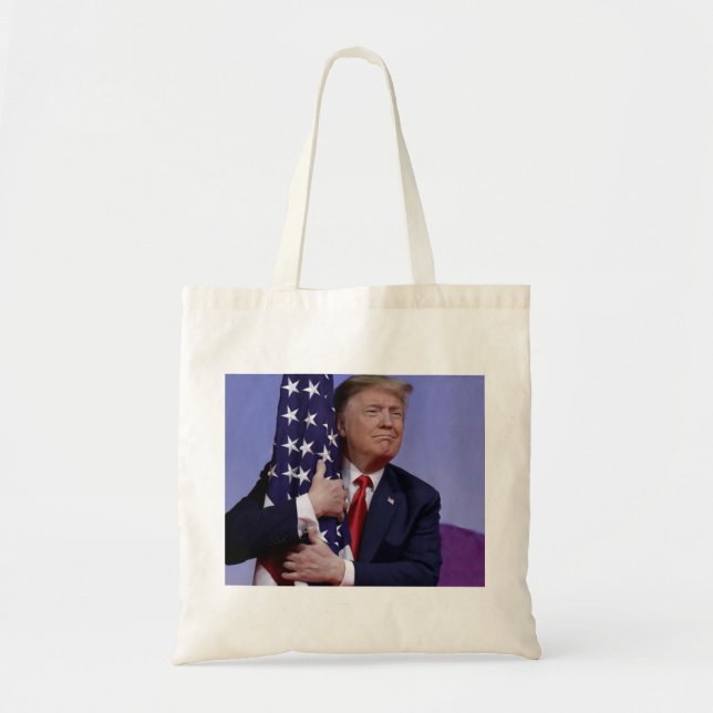 Donald Trump und die Flagge Tragetasche (Vorne)