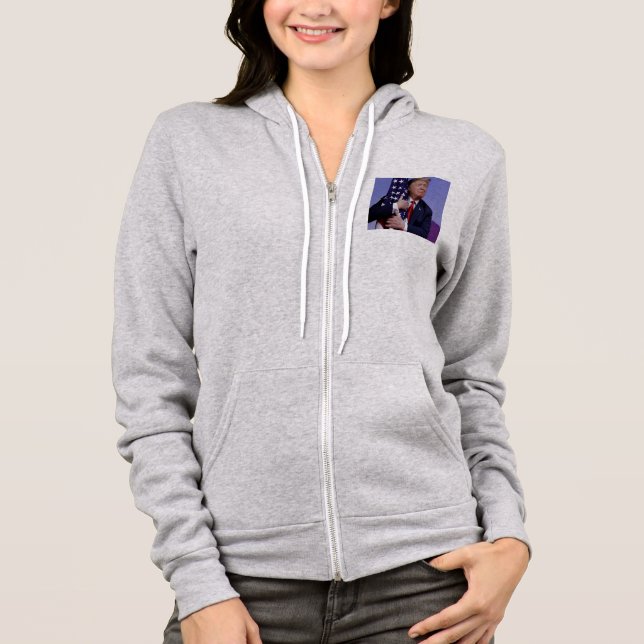 Donald Trump und die US-Flagge Hoodie (Vorderseite)
