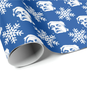Donald Trump und Snowflakes Weihnachtsmuster Geschenkpapier