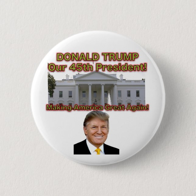 Donald Trump unser 45. Präsidentenknopf Button (Vorderseite)