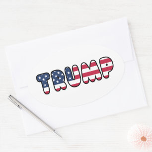 Donald Trump unterstützt US-Präsident Wahl 2020 Ovaler Aufkleber