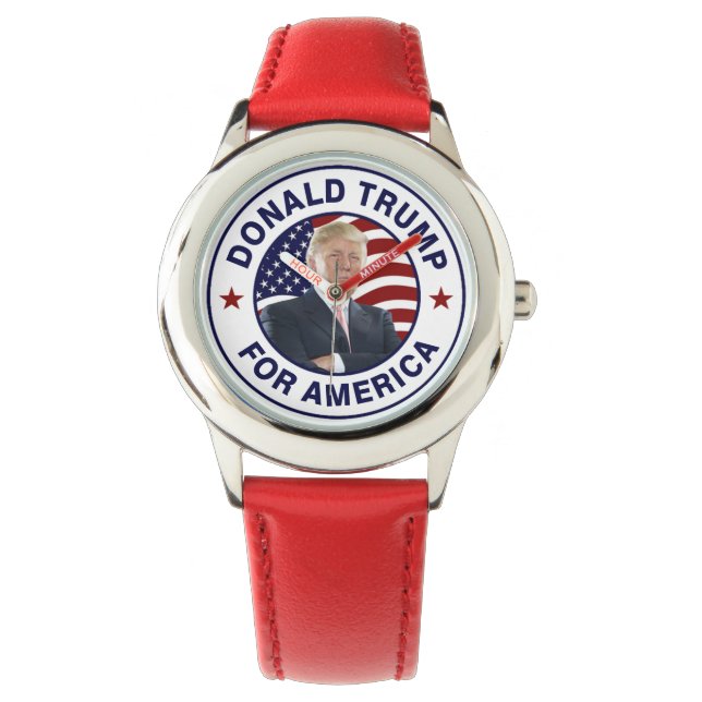 Donald Trump US-Flagge Armbanduhr (Vorderseite)
