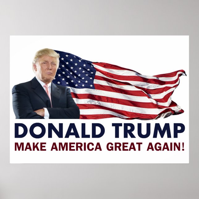 Donald Trump US-Flagge Poster (Vorne)