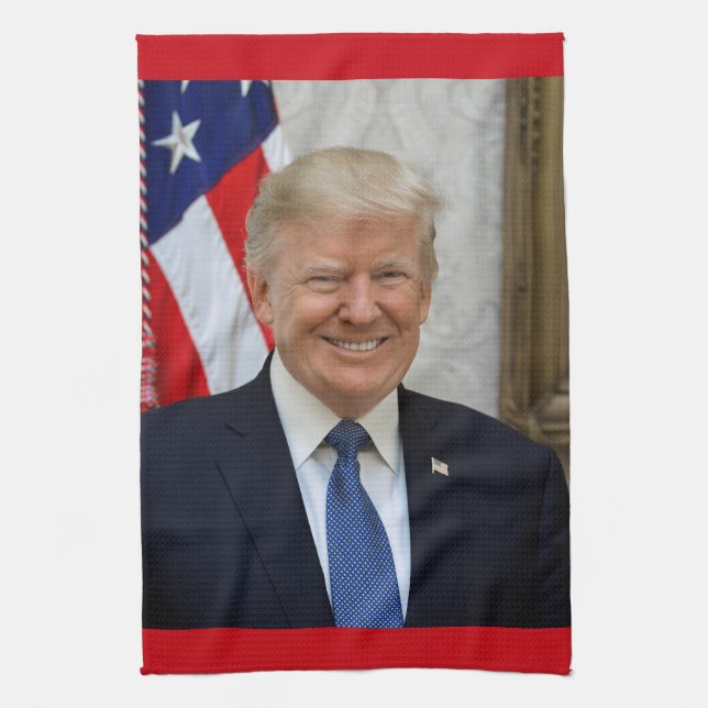 Donald Trump US-Präsident Weiße Haus MAGA 2024 Geschirrtuch (Vertikal)