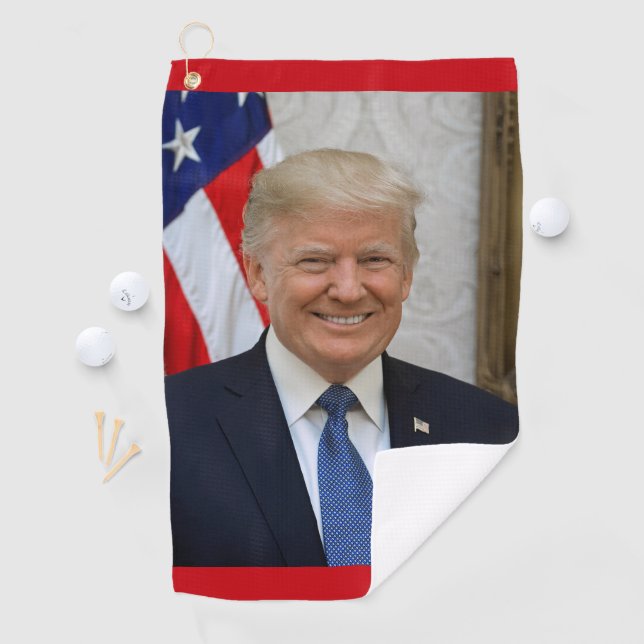 Donald Trump US-Präsident Weiße Haus MAGA 2024 Golfhandtuch (Insitu)