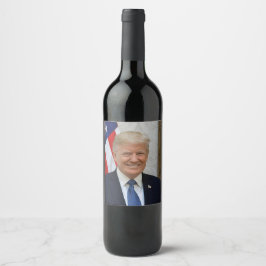 Donald Trump US President White House MAGA 2024  Weinetikett