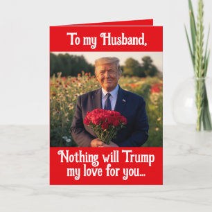 Donald Trump Valentinstag von Ehefrau zu Ehemann Feiertagskarte