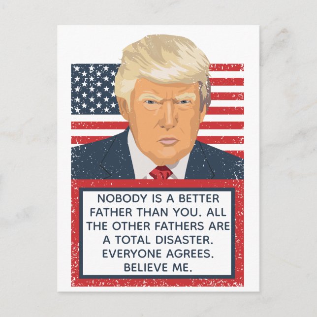 Donald Trump Vatertag Postkarte (Vorderseite)