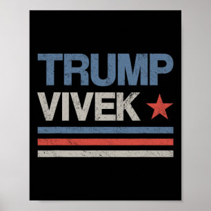 Donald Trump Vivek Ramaswamy 2024 Präsident Republ Poster