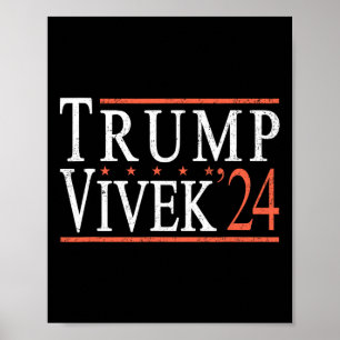 Donald Trump Vivek Ramaswamy 2024 Präsident Republ Poster