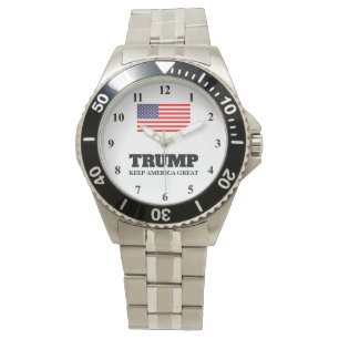 Donald Trump-Wahl 2020 Behalte Amerika große Flag Armbanduhr