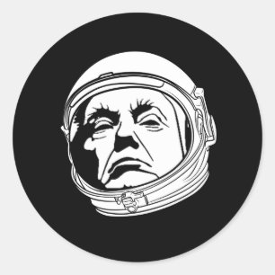 Donald Trump Warp Speed Runder Aufkleber