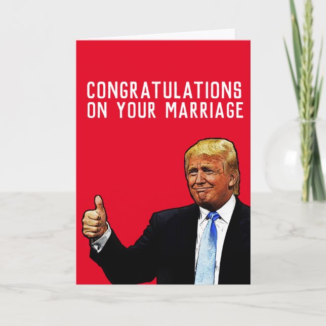 DONALD TRUMP WEDDING HEIRATSKARTE KARTE (Vorderseite)