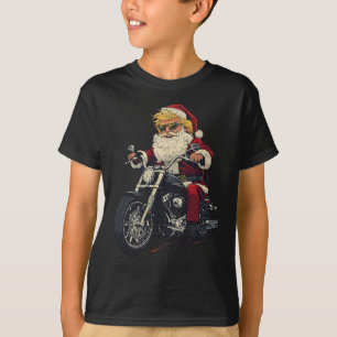 Donald Trump Weihnachten Biker Motorrad Lustiger W T-Shirt
