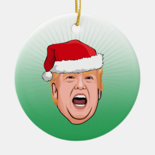 DONALD TRUMP Weihnachten Keramik Ornament