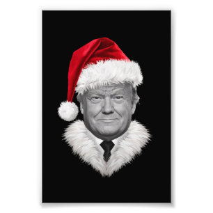 Donald Trump Weihnachten Lustiger Santa Hut Gesche Fotodruck