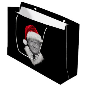 Donald Trump Weihnachten Lustiger Santa Hut Gesche Große Geschenktüte
