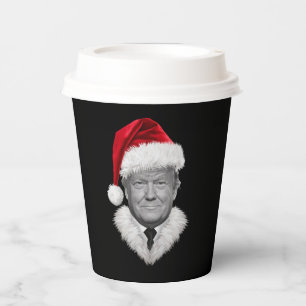 Donald Trump Weihnachten Lustiger Santa Hut Gesche Pappbecher