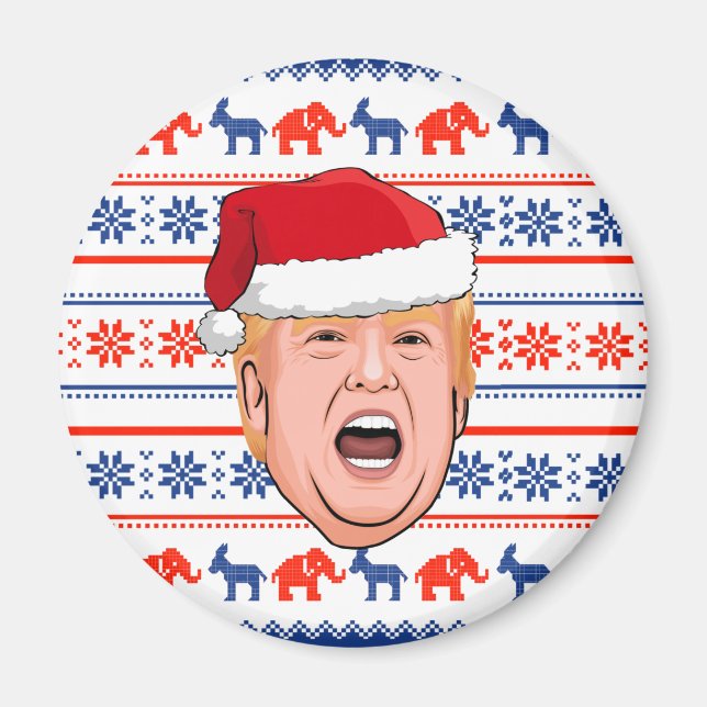 DONALD TRUMP Weihnachten Magnet (Vorne)