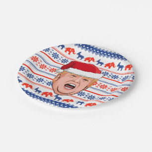 DONALD TRUMP Weihnachten Pappteller