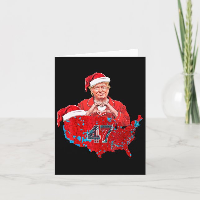 Donald Trump Weihnachten Red USA Coverage Trump Xm Karte (Vorderseite)