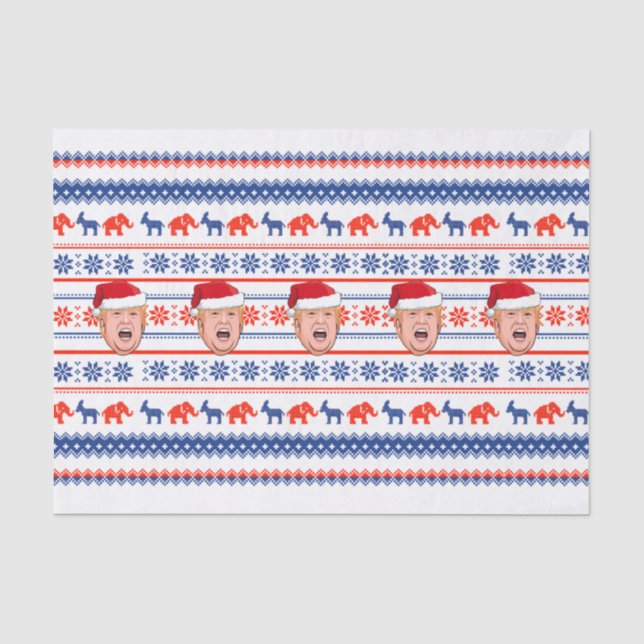 DONALD TRUMP Weihnachten Seidenpapier (Vorderseite)