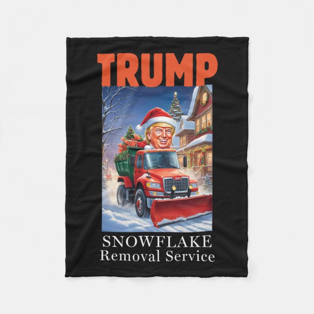 Donald Trump weihnachtliche Entfernung von Schneef Fleecedecke (Vorderseite)