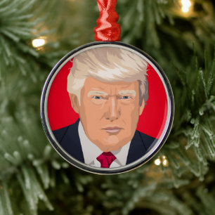 DONALD TRUMP Weihnachtsbaumanhänger Ornament Aus Metall