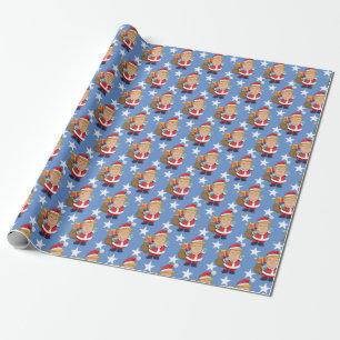 Donald Trump Weihnachtsfeierlichkeiten Präsident  Geschenkpapier