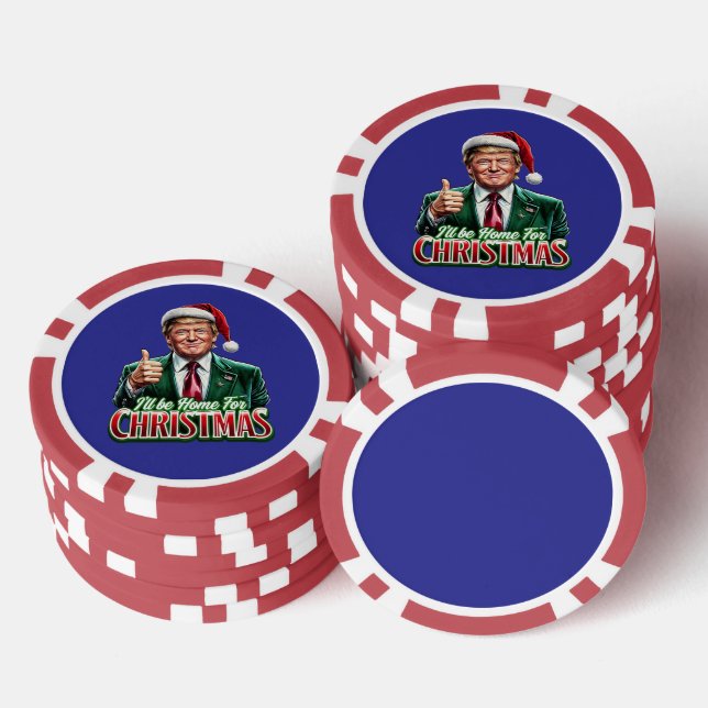Donald Trump - Weihnachtsfeierlichkeiten - Weihnac Pokerchips (Stapel)