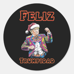 Donald Trump Weihnachtsfeliz Trumpidad 1 Runder Aufkleber
