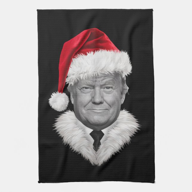 Donald Trump Weihnachtsgeschenk Funny Weihnachtsma Geschirrtuch (Vertikal)