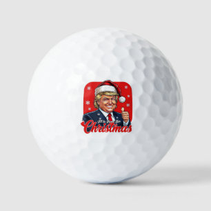 Donald Trump Weihnachtsmann Claus Art Golfball
