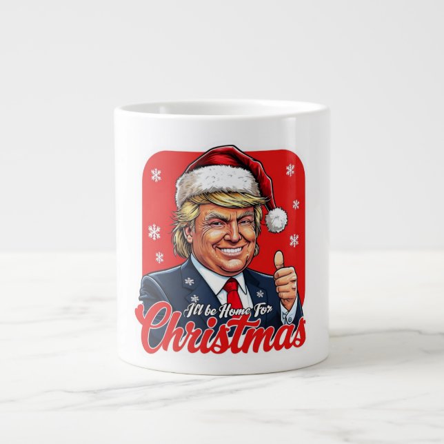Donald Trump Weihnachtsmann Claus Art Jumbo-Tasse (Vorderseite)