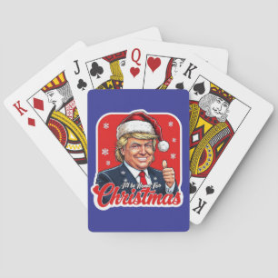 Donald Trump Weihnachtsmann Claus Art Spielkarten