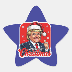 Donald Trump Weihnachtsmann Claus Art Stern-Aufkleber